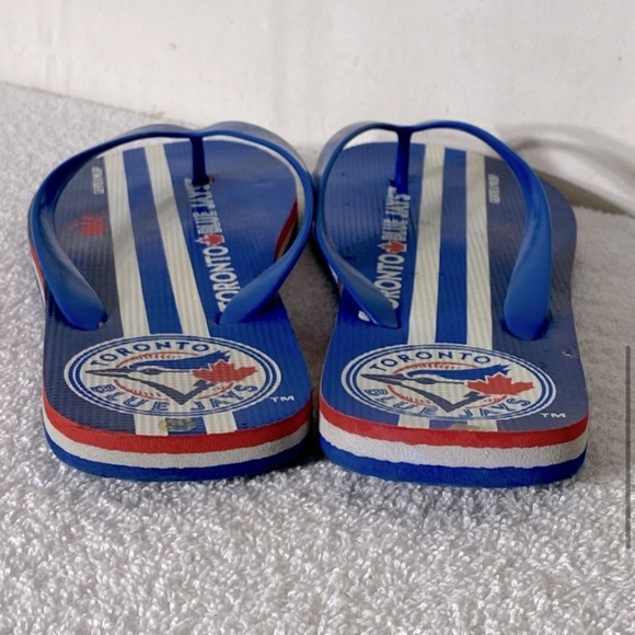 Gertex MLB Toronto Blue Jays Blue Red Thong Flip Flops 11.5 - Picture 7 of 14